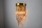 Lámpara de pared en forma de cascada de varillas de cristal de Murano de Venini, Italia, años 70, Imagen 4