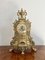 Victorian Ornate Brass Mantle Clock, 1880s 9