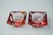Pink Faceted Ashtrays attributed to Seguso, Murano, Italy, 1970s, Set of 2 1
