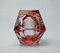 Pink Faceted Ashtrays attributed to Seguso, Murano, Italy, 1970s, Set of 2 2