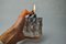 Ice Cube Feuerzeug aus mattiertem Muranoglas, Antonio Imperatore zugeschrieben, Italien, 1970er 2