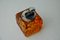 Mechero Ice Cube naranja de cristal de Murano atribuido a Antonio Imperatore, Italia, años 70, Imagen 5