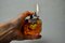 Orange Ice Cube Lighter in Murano Glass attributed to Antonio Imperatore, Italy, 1970s 2