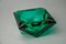 Faceted Ashtray in Green Murano Glass attributed to Seguso, Italy, 1970s 1
