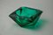 Faceted Ashtray in Green Murano Glass attributed to Seguso, Italy, 1970s 4