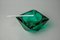 Faceted Ashtray in Green Murano Glass attributed to Seguso, Italy, 1970s 2
