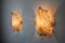 Leaf Sconces in Orange Frosted Glass attributed to Murano Mazzega, Italy, 1970s, Image 2