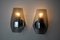 Sconces in Black Murano Glass from Veca, Italy, 1970s, Set of 2 2