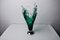 Jarrón Sommerso de cristal de Murano verde atribuido a Seguso, Italia, años 70, Imagen 3