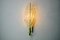 Lámpara de pared con hojas esmeriladas de cristal de Murano, Italia, años 70, Imagen 2