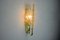 Lámpara de pared con hojas esmeriladas de cristal de Murano, Italia, años 70, Imagen 6