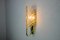 Lámpara de pared con hojas esmeriladas de cristal de Murano, Italia, años 70, Imagen 4