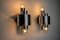 Sconces in Chromed Metal from Sciolari, Italy, 1970, Set of 2 4