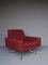 Italienischer Mid-Century Sessel in Maroon, 1960er 10