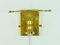 Aplique Mid-Century de cristal y metal dorado de Kinkeldey, Imagen 1