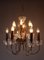 Lámpara de araña de 12 llamas de latón y cristal de plomo, años 60, Imagen 18