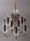 Lámpara de araña de 12 llamas de latón y cristal de plomo, años 60, Imagen 4