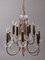 12 Flame Chandelier in Brass and Lead Crystal, 1960s 2