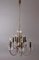 Lámpara de araña de 12 llamas de latón y cristal de plomo, años 60, Imagen 9