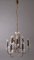 Lámpara de araña de 12 llamas de latón y cristal de plomo, años 60, Imagen 11