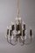 Lámpara de araña de 12 llamas de latón y cristal de plomo, años 60, Imagen 8