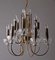 12 Flame Chandelier in Brass and Lead Crystal, 1960s 1