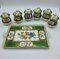 19th Century Porcelain Chocolate Cup Set with Tray, Set of 7 11