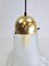 Vintage Glass & Brass Pendant Lamp from Peill & Putzler, Germany, 1960s 6