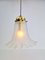 Vintage Glass & Brass Pendant Lamp from Peill & Putzler, Germany, 1960s, Image 9