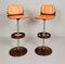 High Rotating Bar Stools, France, 1970s, Set of 2 1