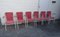 Vintage Italian Chairs in Orange, 1950s, Set of 6, Image 8