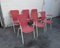 Italienische Vintage Stühle in Orange, 1950er, 6er Set 7