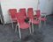 Vintage Italian Chairs in Orange, 1950s, Set of 6 7