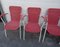 Vintage Italian Chairs in Orange, 1950s, Set of 6, Image 4