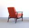 Mid-Century Armchair in Rusty Orange by Henryk Lis, 1967 4