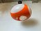 Vintage Orange and White Space Age UFO Ceiling Lamp Pendant from Massive, Belgium, 1970s 4