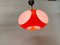 Vintage Orange and White Space Age UFO Ceiling Lamp Pendant from Massive, Belgium, 1970s, Image 9