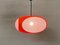 Vintage Orange and White Space Age UFO Ceiling Lamp Pendant from Massive, Belgium, 1970s, Image 5