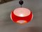 Vintage Orange and White Space Age UFO Ceiling Lamp Pendant from Massive, Belgium, 1970s 1