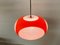 Vintage Orange and White Space Age UFO Ceiling Lamp Pendant from Massive, Belgium, 1970s 6