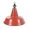 Lámpara colgante industrial roja, Imagen 1