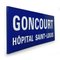 Enamelled Goncourt Hôpital Saint-Louis Sign 2