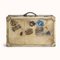 French Vellum Suitcase, 1920s, Image 1