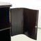 Italian Modern Dark Brown Lacquered Wood Bedside Table Aiace by Benatti, 1970s, Set of 2 8