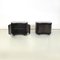 Italian Modern Dark Brown Lacquered Wood Bedside Table Aiace by Benatti, 1970s, Set of 2, Image 3