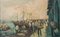 Josep Martinez Romero, Sailors at the Port of Arenys, Oil on Canvas, Framed 2