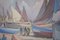Barcos de pesca en la playa, óleo sobre lienzo, enmarcado, Imagen 4