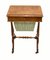 Victorian Sewing Table with Work Box in Walnut, 1860s 1