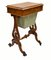 Victorian Sewing Table with Work Box in Walnut, 1860s 2