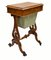 Victorian Sewing Table with Work Box in Walnut, 1860s, Image 2